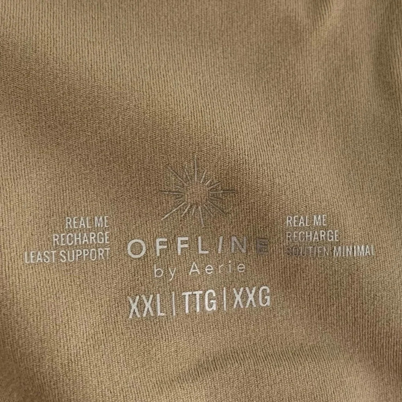 Offline Aerie Real Me Recharge Least Support Longline Tan Bra Sz XXL - Picture 6 of 6